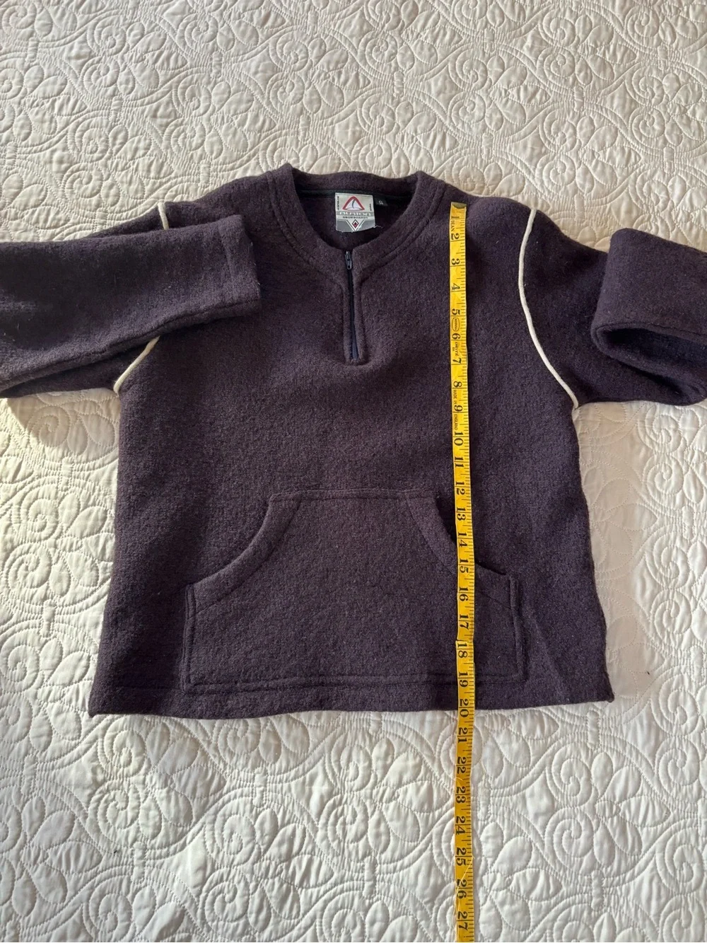 Burton Women's Brown Half-Zip Zip Wool Sweater